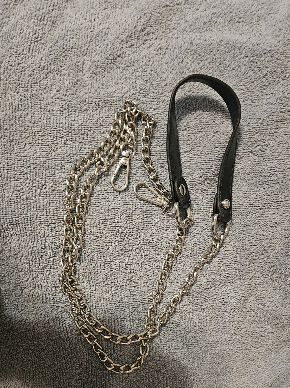 Shoulder Strap with Black Leather Handle